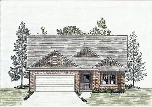 Cottage, Country, European House Plan 74701 with 3 Beds, 2 Baths, 2 Car Garage Elevation