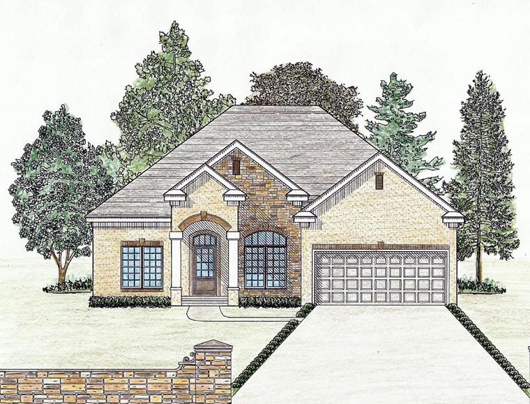 Cottage, Country, Craftsman, Ranch, Southern House Plan 74723 with 3 Beds, 2 Baths, 2 Car Garage Elevation