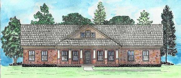 Bungalow, Country, Craftsman, Ranch, Traditional House Plan 74725 with 3 Beds, 2 Baths, 2 Car Garage Elevation