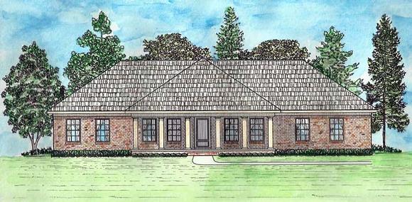 Country, Craftsman, Ranch, Traditional House Plan 74726 with 3 Beds, 2 Baths, 2 Car Garage Elevation