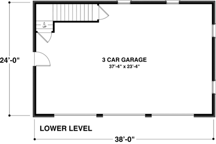 3 Car Garage Plan 74801 First Level Plan