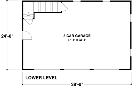 3 Car Garage Plan 74802 First Level Plan