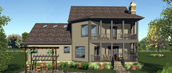 House Plan 74855 - Southern Style with 2504 Sq Ft, 4 Bed, 3 Bath