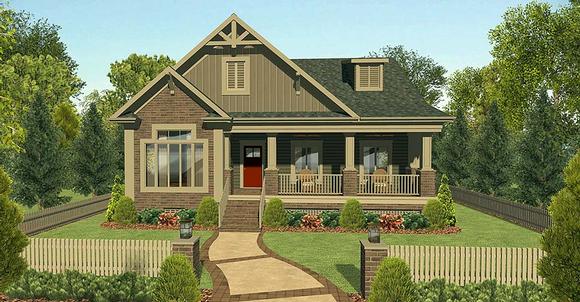 Contemporary, Country, Craftsman House Plan 74857 with 4 Beds, 2 Baths, 2 Car Garage Elevation