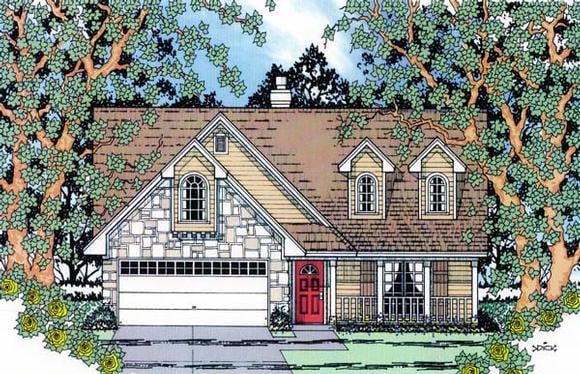 Country House Plan 75005 with 3 Beds, 3 Baths, 2 Car Garage Elevation