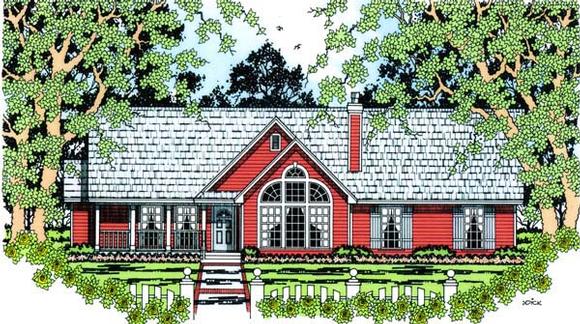 Country House Plan 75007 with 4 Beds, 4 Baths, 2 Car Garage Elevation