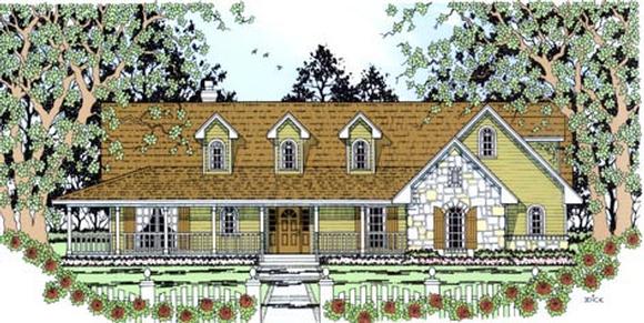 Country House Plan 75012 with 4 Beds, 2 Baths, 2 Car Garage Elevation