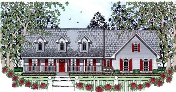 Country House Plan 75013 with 3 Beds, 2 Baths, 2 Car Garage Elevation