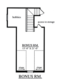 Country House Plan 75026 with 4 Beds, 2 Baths, 2 Car Garage Second Level Plan