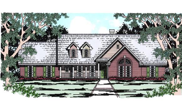 Country House Plan 75027 with 3 Beds, 2 Baths, 3 Car Garage Elevation
