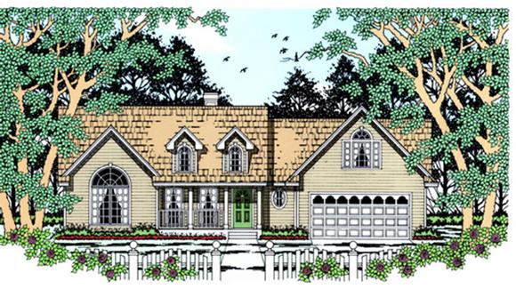 Country House Plan 75031 with 3 Beds, 2 Baths, 2 Car Garage Elevation