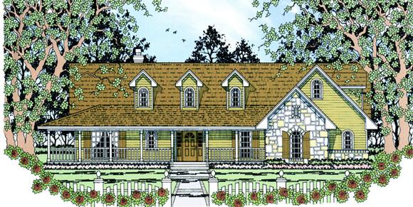 Country House Plan 75034 with 3 Beds, 2 Baths, 2 Car Garage Elevation