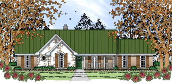 Country House Plan 75041 with 3 Beds, 2 Baths, 2 Car Garage Elevation