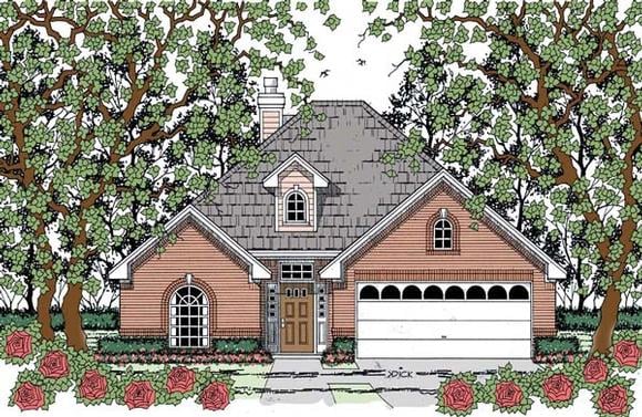 Traditional House Plan 75047 with 3 Beds, 2 Baths, 2 Car Garage Elevation