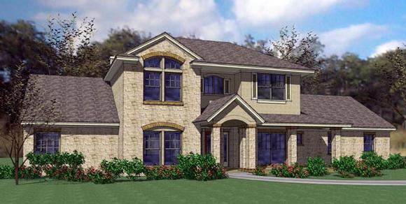 European, French Country, Traditional House Plan 75113 with 3 Beds, 3 Baths, 3 Car Garage Elevation