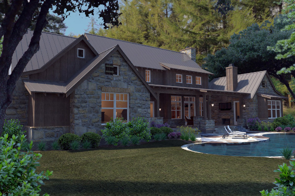 Country, Craftsman, Farmhouse, Tudor Plan with 4164 Sq. Ft., 4 Bedrooms, 4 Bathrooms, 4 Car Garage Picture 5