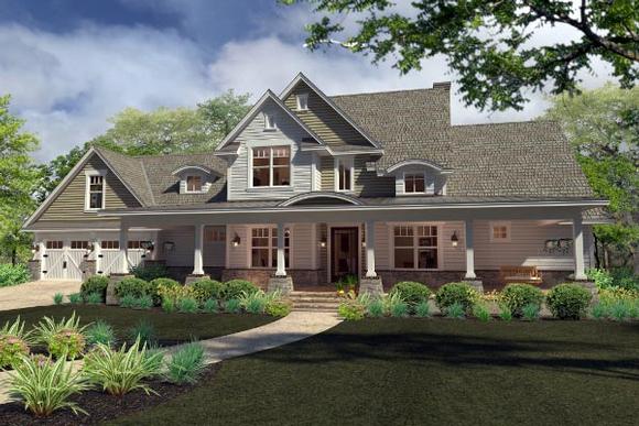 Country, Farmhouse, Southern House Plan 75138 with 3 Beds, 3 Baths, 2 Car Garage Elevation