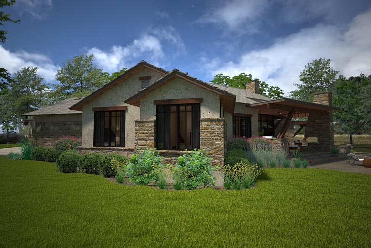 Country, European, Ranch, Southwest Plan with 2352 Sq. Ft., 3 Bedrooms, 3 Bathrooms, 2 Car Garage Picture 3