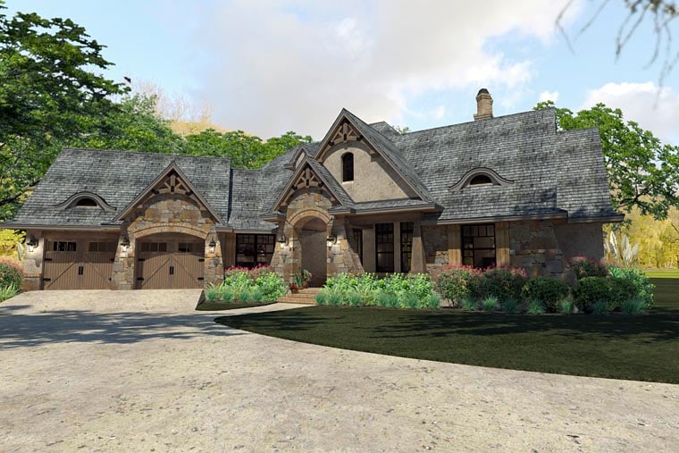 Craftsman, Traditional, Tuscan Plan with 2397 Sq. Ft., 3 Bedrooms, 3 Bathrooms, 2 Car Garage Picture 2
