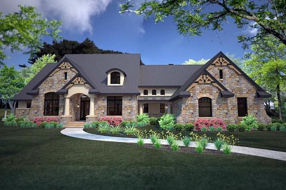 Country, Craftsman, European, Tuscan House Plan 75146 with 3 Beds, 3 Baths, 3 Car Garage Elevation