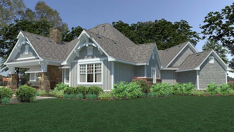 Cottage, Craftsman, European, Farmhouse Plan with 2662 Sq. Ft., 3 Bedrooms, 3 Bathrooms, 3 Car Garage Picture 6