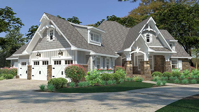 Cottage, Craftsman, European, Farmhouse Plan with 2662 Sq. Ft., 3 Bedrooms, 3 Bathrooms, 3 Car Garage Picture 10