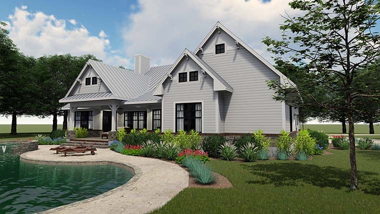 Cottage, Country, Farmhouse Plan with 2270 Sq. Ft., 3 Bedrooms, 3 Bathrooms, 2 Car Garage Picture 5