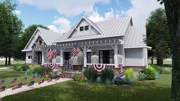 Cottage, Country, Farmhouse Plan with 2270 Sq. Ft., 3 Bedrooms, 3 Bathrooms, 2 Car Garage Picture 9
