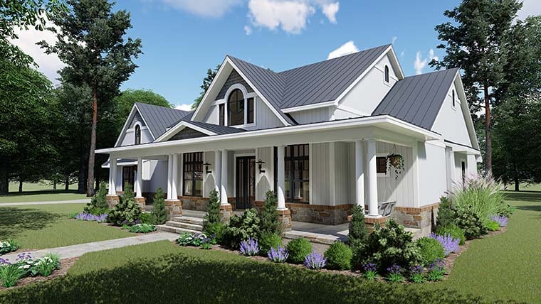 Country, Farmhouse, Southern Plan with 2787 Sq. Ft., 3 Bedrooms, 3 Bathrooms, 2 Car Garage Picture 6
