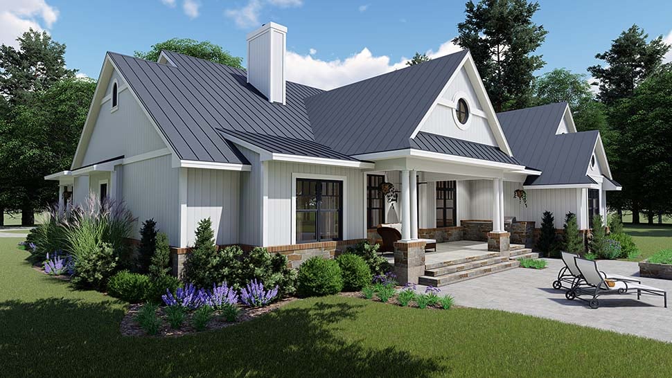 Country, Farmhouse, Southern Plan with 2787 Sq. Ft., 3 Bedrooms, 3 Bathrooms, 2 Car Garage Picture 8