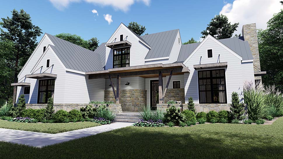 Farmhouse, Southern Plan with 2828 Sq. Ft., 4 Bedrooms, 4 Bathrooms, 2 Car Garage Picture 4