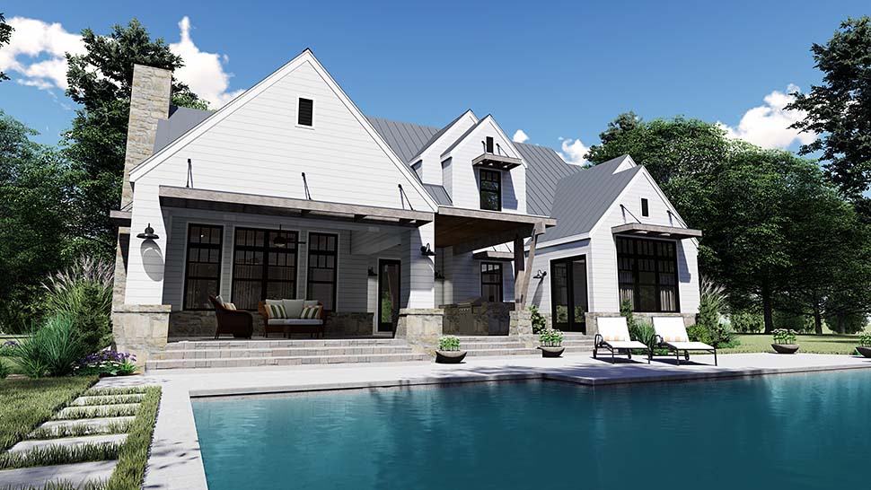 Farmhouse, Southern Plan with 2828 Sq. Ft., 4 Bedrooms, 4 Bathrooms, 2 Car Garage Picture 10