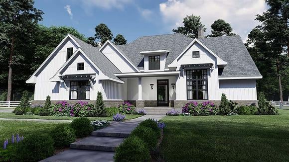 Country, Farmhouse, Southern House Plan 75156 with 4 Beds, 4 Baths, 2 Car Garage Elevation