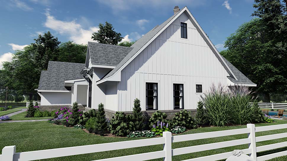 Country, Farmhouse, Southern Plan with 2191 Sq. Ft., 4 Bedrooms, 4 Bathrooms, 2 Car Garage Picture 4