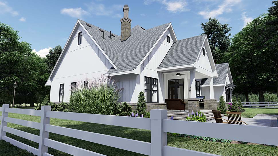 Country, Farmhouse, Southern Plan with 2191 Sq. Ft., 4 Bedrooms, 4 Bathrooms, 2 Car Garage Picture 5