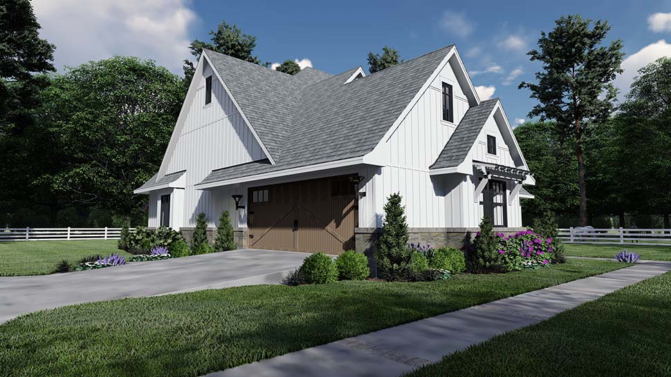 Country, Farmhouse, Southern Plan with 2191 Sq. Ft., 4 Bedrooms, 4 Bathrooms, 2 Car Garage Picture 9