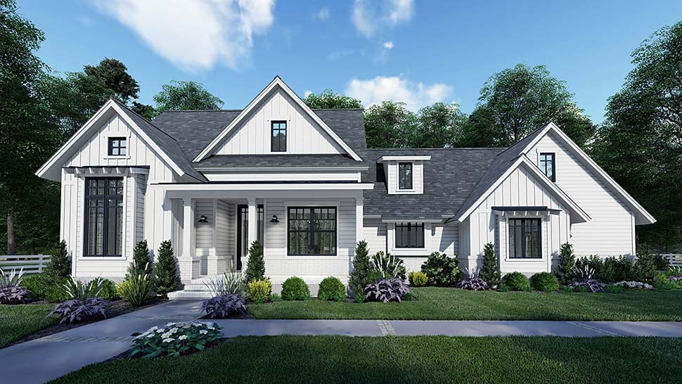 Country, Craftsman, Farmhouse, Southern House Plan 75159 with 3 Beds, 2 Baths, 2 Car Garage Elevation
