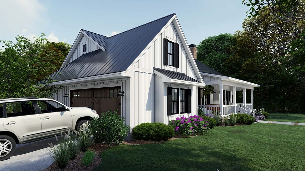 Cottage, Country, Farmhouse Plan with 2192 Sq. Ft., 4 Bedrooms, 3 Bathrooms, 2 Car Garage Picture 3