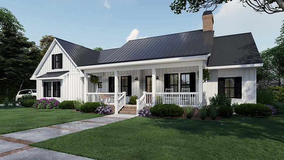 Cottage, Country, Farmhouse Plan with 2192 Sq. Ft., 4 Bedrooms, 3 Bathrooms, 2 Car Garage Picture 5