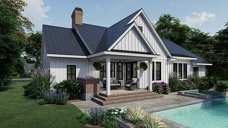 Cottage, Country, Farmhouse Plan with 2192 Sq. Ft., 4 Bedrooms, 3 Bathrooms, 2 Car Garage Picture 6
