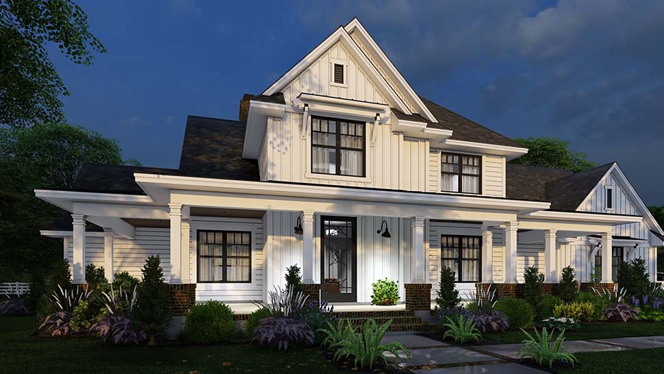 Country, Farmhouse Plan with 2829 Sq. Ft., 4 Bedrooms, 4 Bathrooms, 3 Car Garage Picture 14