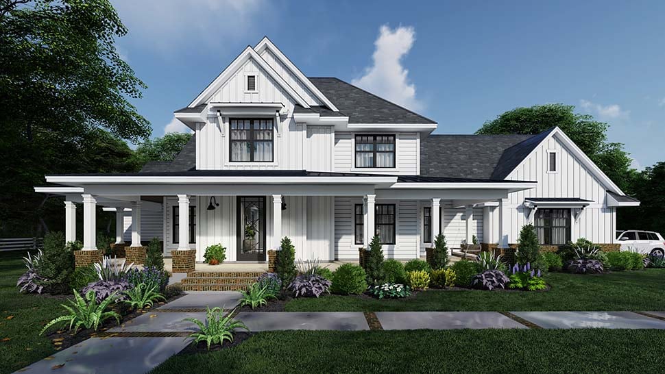 Country, Farmhouse Plan with 2829 Sq. Ft., 4 Bedrooms, 4 Bathrooms, 3 Car Garage Picture 15
