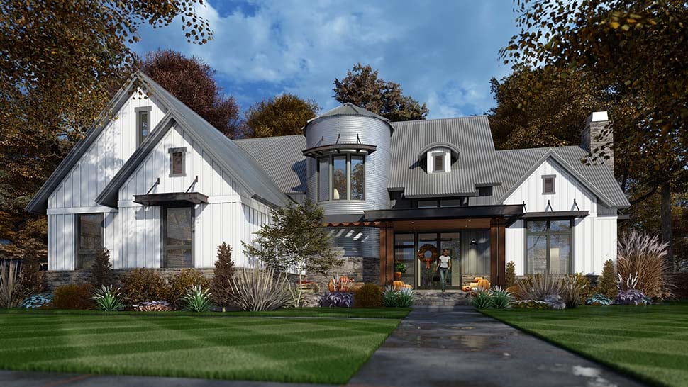 Barndominium, Country, Farmhouse Plan with 2425 Sq. Ft., 3 Bedrooms, 3 Bathrooms, 2 Car Garage Picture 4