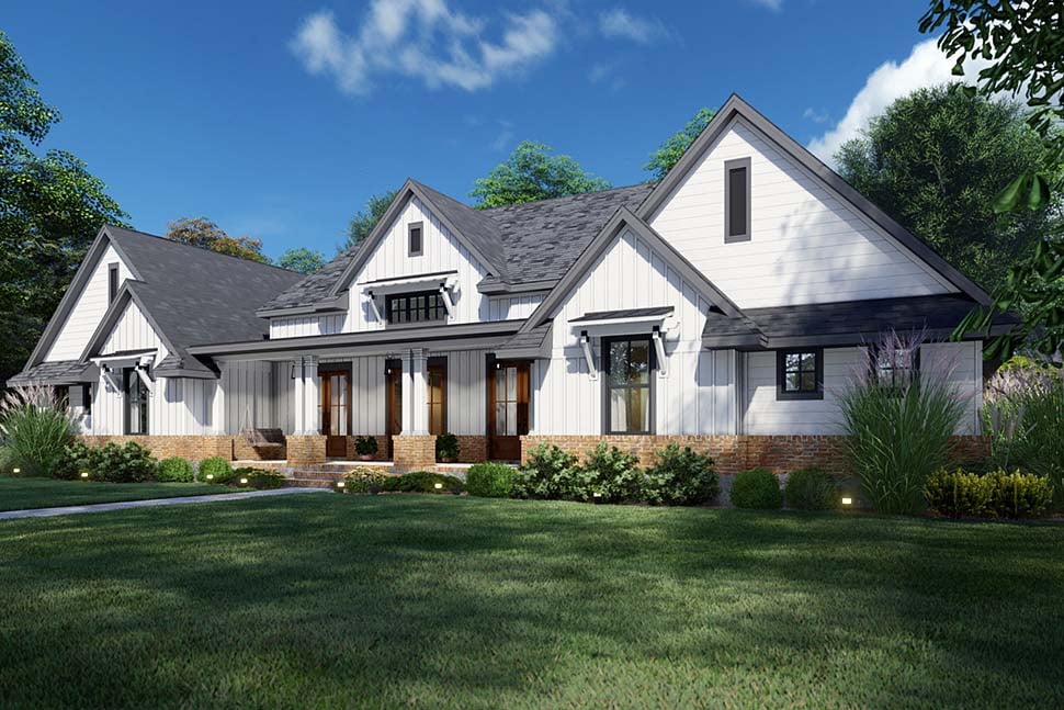 Country, Farmhouse, Ranch, Southern Plan with 3077 Sq. Ft., 4 Bedrooms, 4 Bathrooms, 2 Car Garage Picture 4