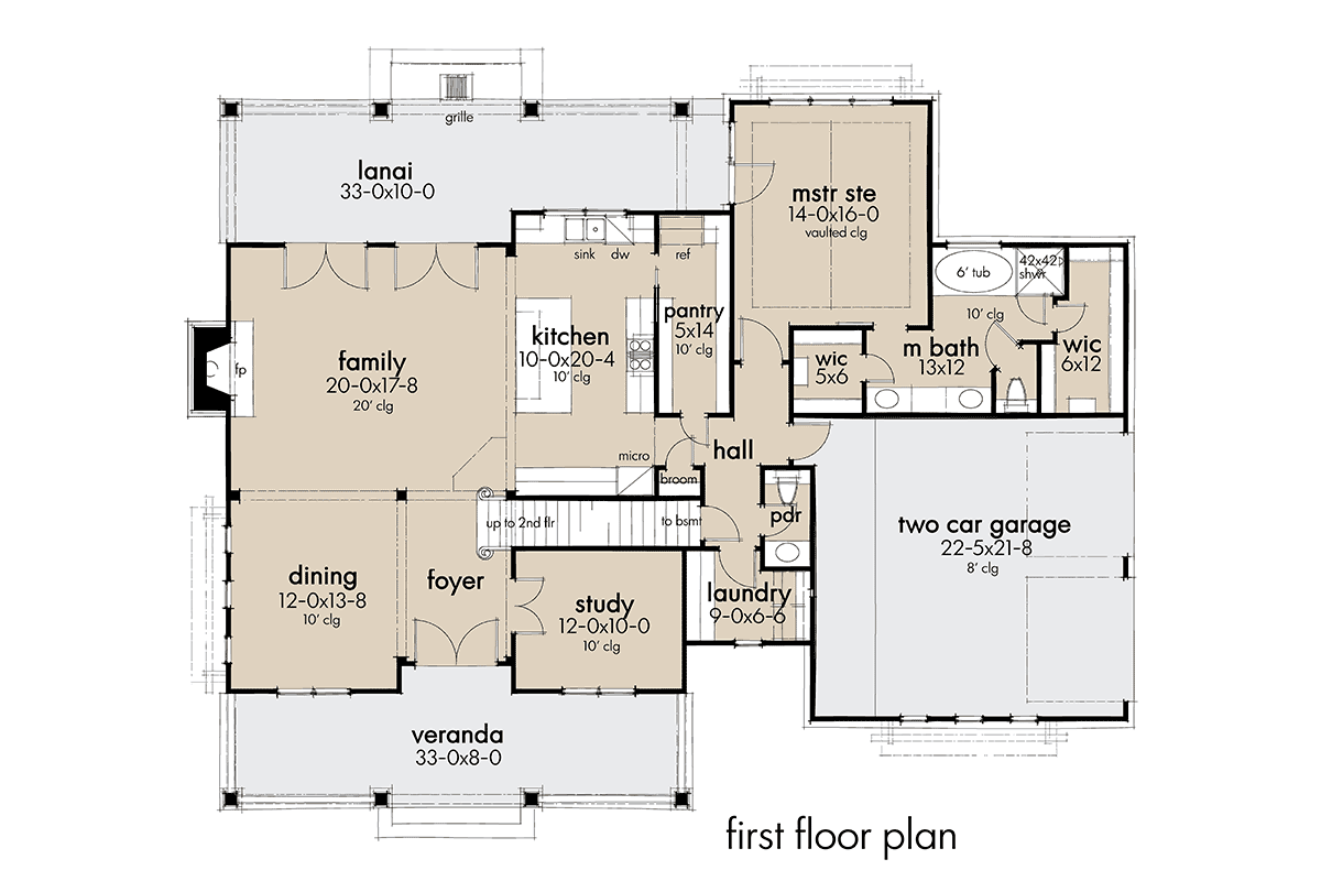 Colonial, Cottage, Farmhouse House Plan 75169 with 3 Beds, 3 Baths, 2 Car Garage Level One