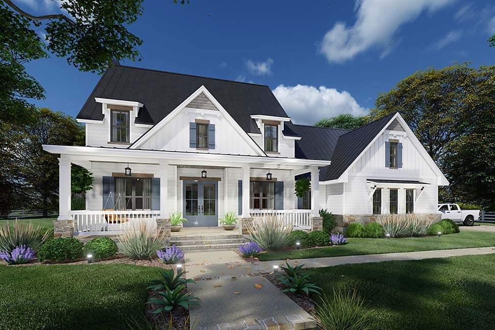 Colonial, Cottage, Farmhouse House Plan 75169 with 3 Beds, 3 Baths, 2 Car Garage Elevation