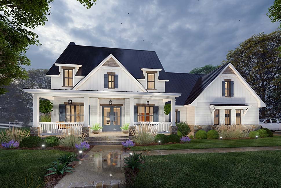 Colonial, Cottage, Farmhouse Plan with 2526 Sq. Ft., 3 Bedrooms, 4 Bathrooms, 2 Car Garage Picture 11