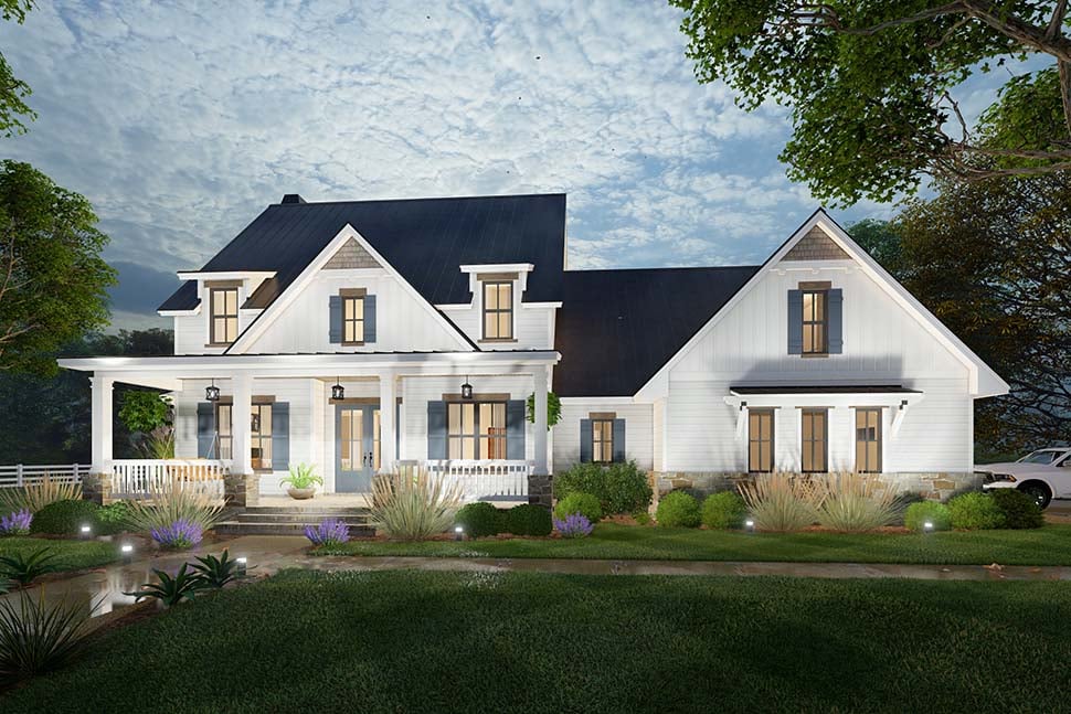 Colonial, Cottage, Farmhouse Plan with 2526 Sq. Ft., 3 Bedrooms, 4 Bathrooms, 2 Car Garage Picture 12