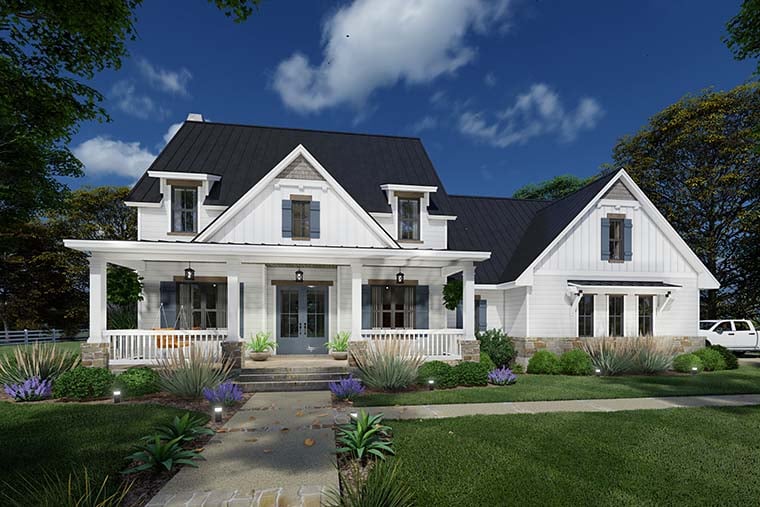 Colonial, Cottage, Farmhouse Plan with 2526 Sq. Ft., 3 Bedrooms, 4 Bathrooms, 2 Car Garage Picture 6