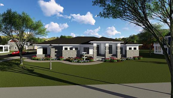 Contemporary, Southwest House Plan 75263 with 2 Beds, 3 Baths, 3 Car Garage Elevation